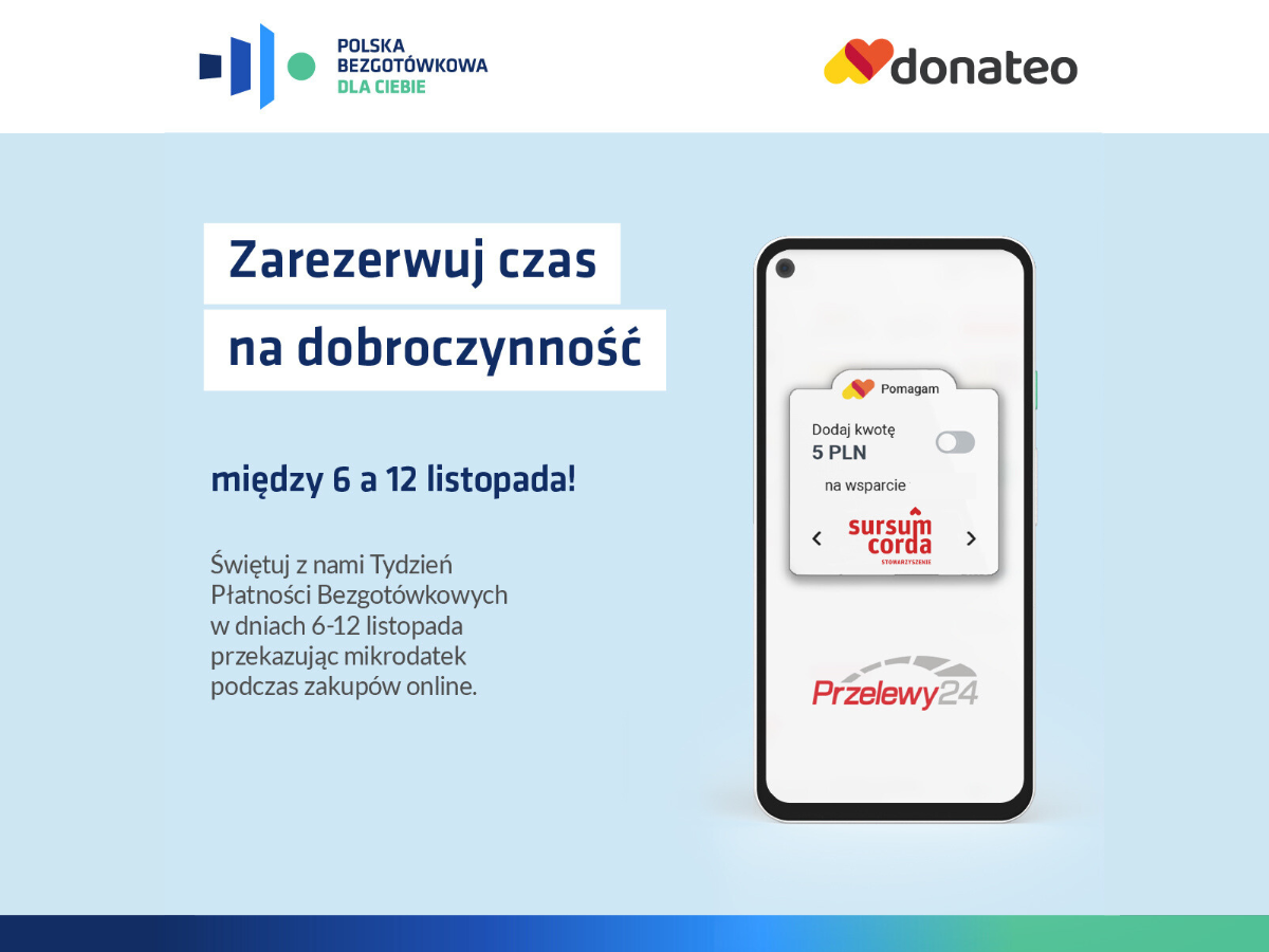 Read more about the article Tydzień Płatności Bezgotówkowych to doskonała okazja do dobroczynności